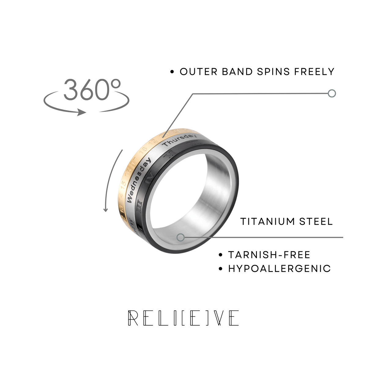 His Memory Lock Spinner Ring