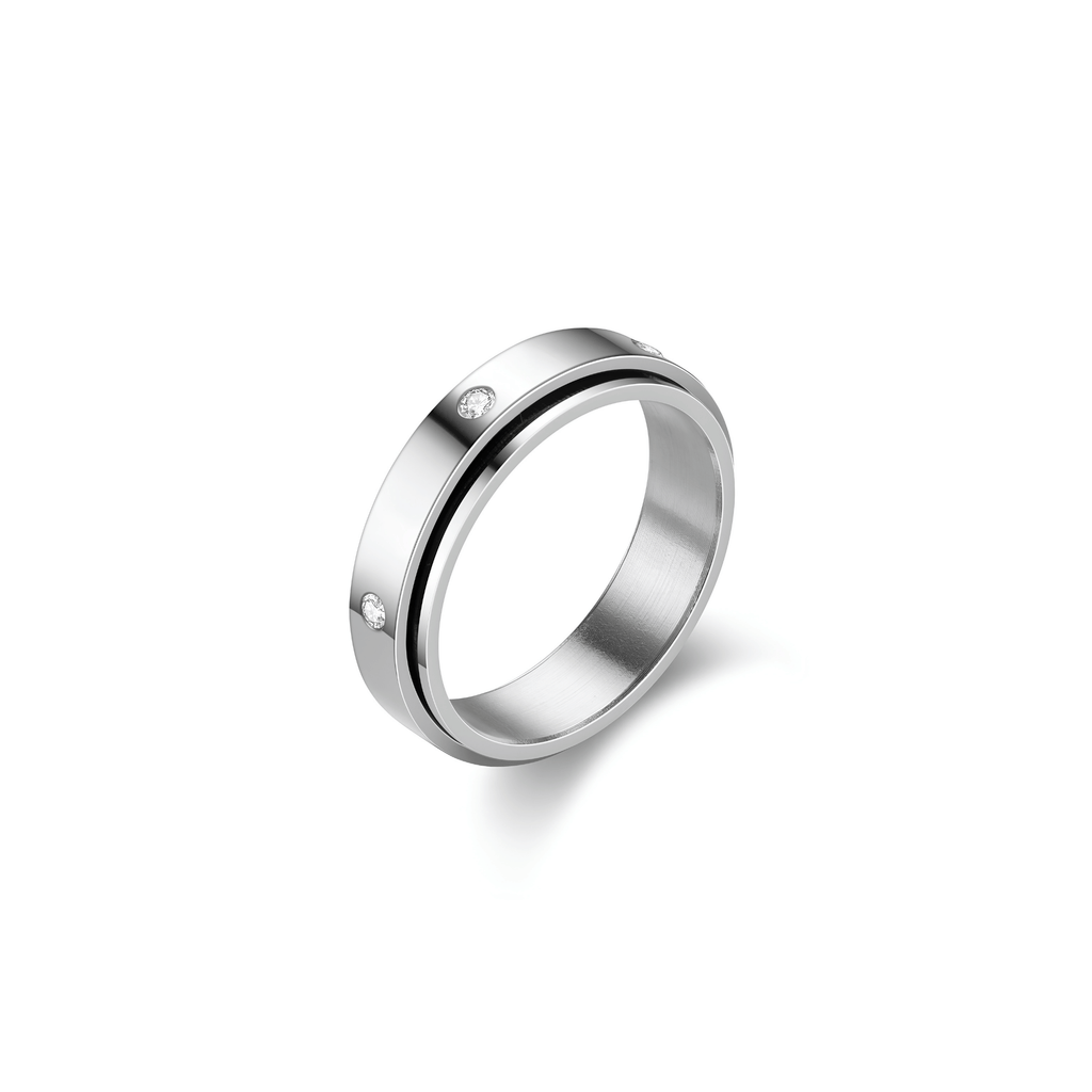 The Galaxy Spinner Ring | Titanium Steel