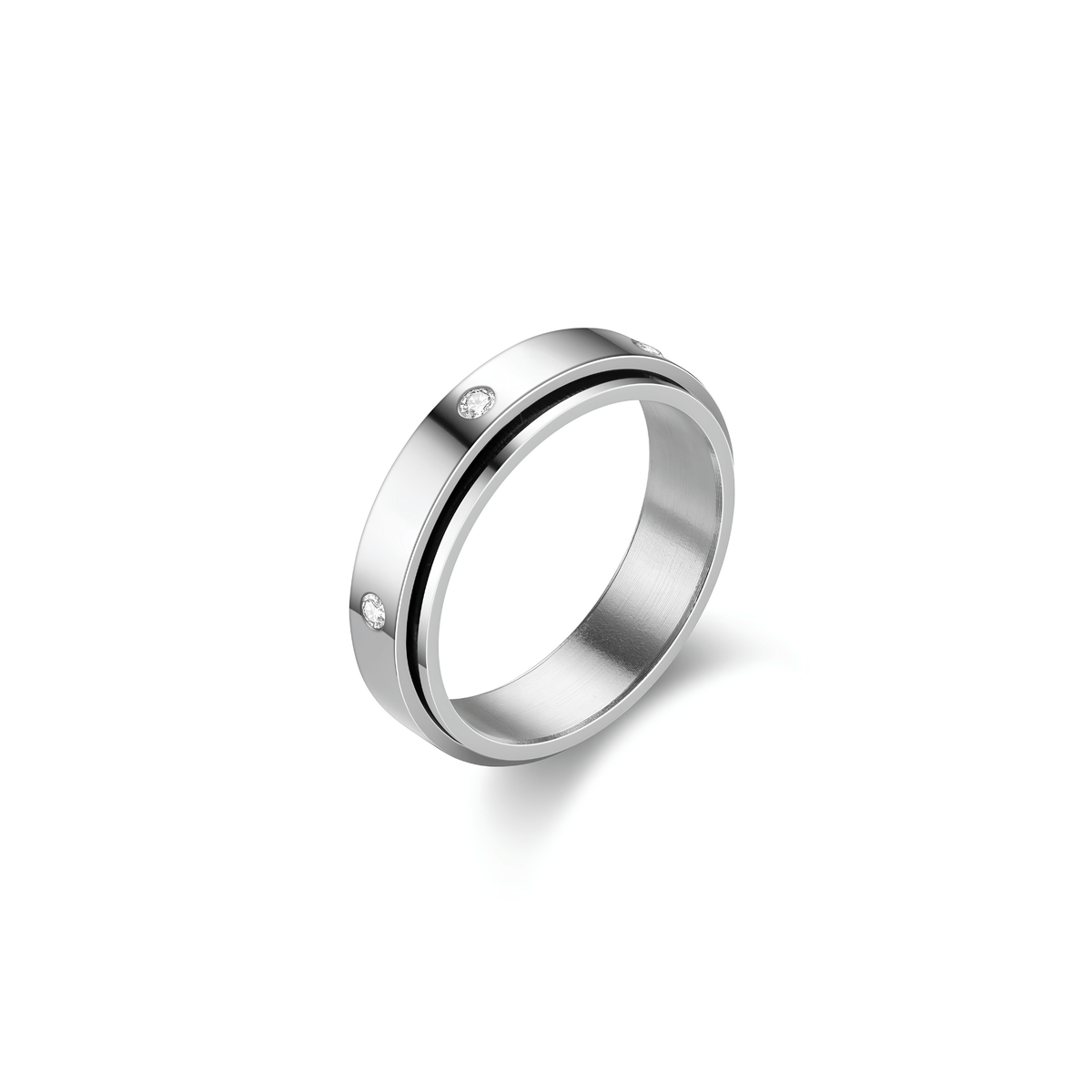 The Galaxy Spinner Ring | Titanium Steel