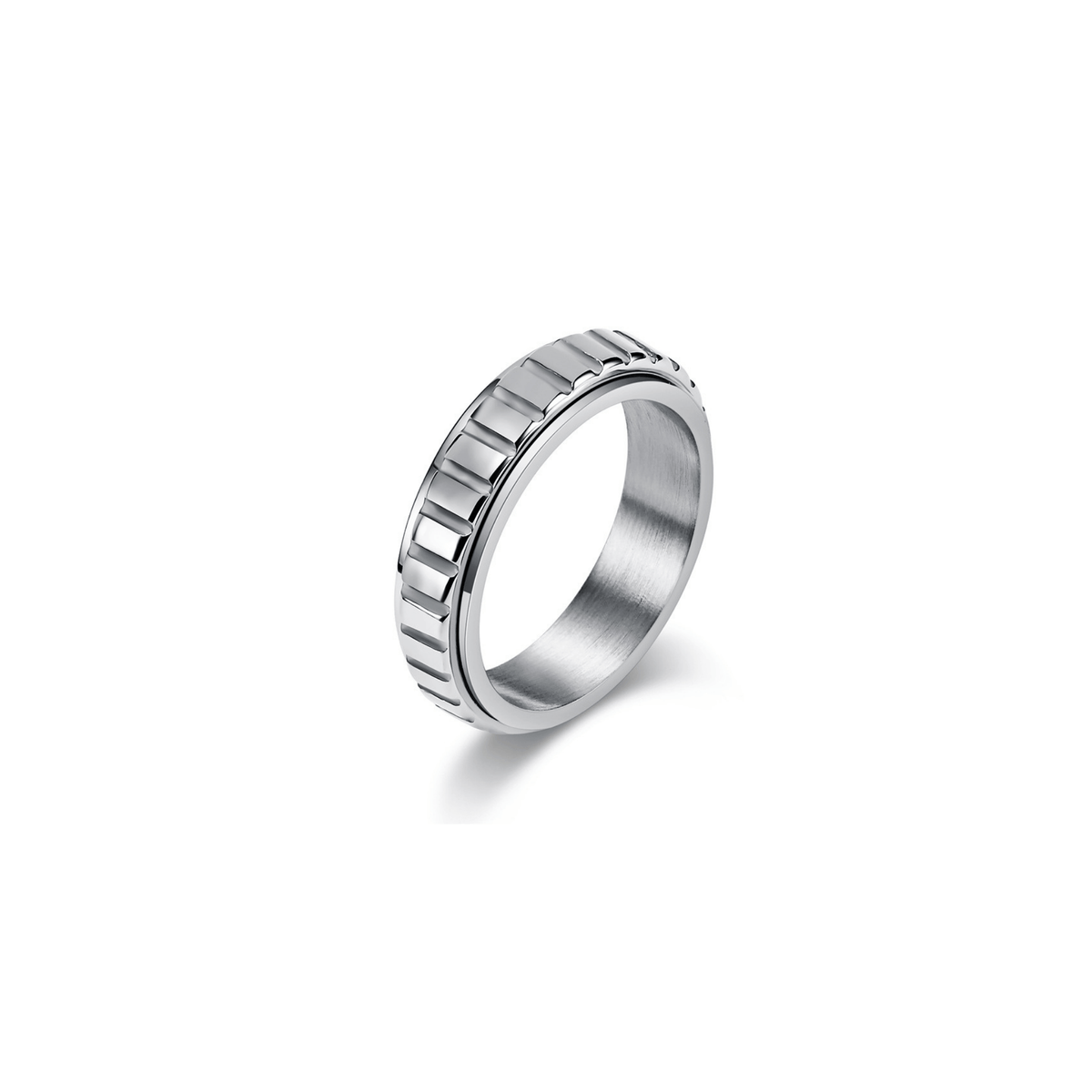 Focus Grid Spinner Ring | Titanium Steel