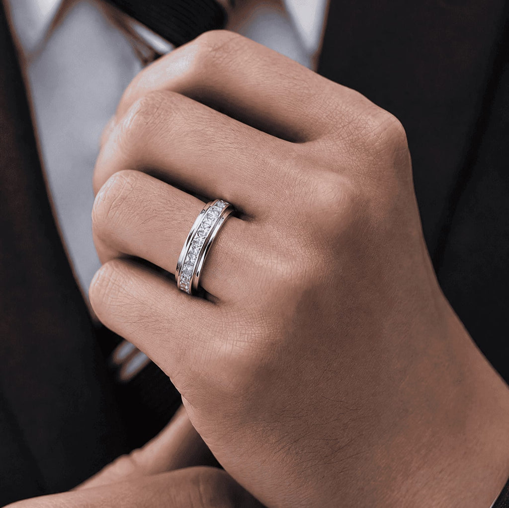Nova Sky Spinner Ring | Titanium Steel