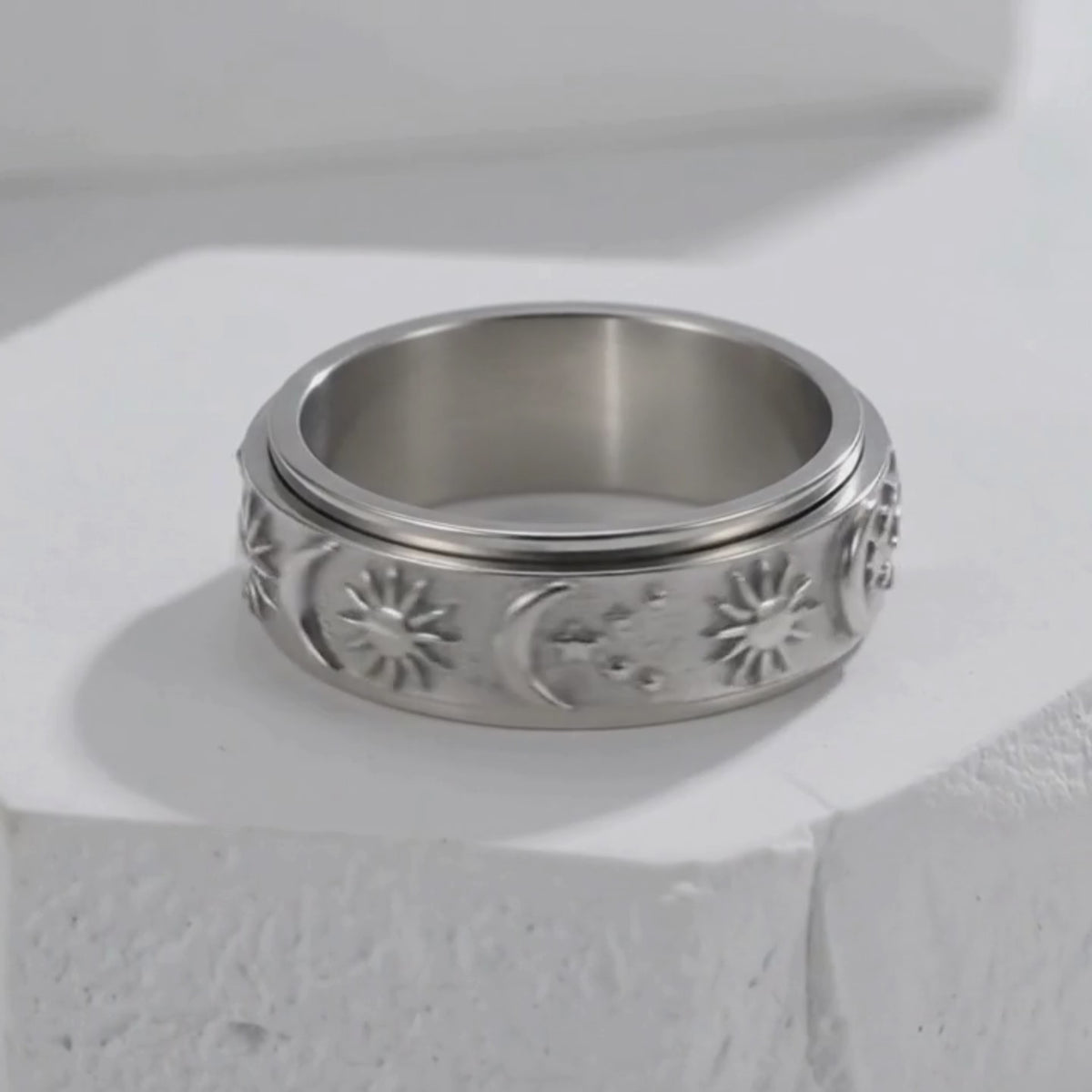 Celestial Spinner Ring | Titanium Steel