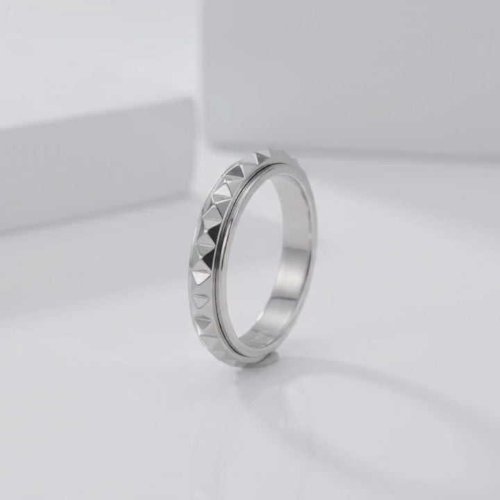 Prism Citadel Spinner Ring | Titanium Steel