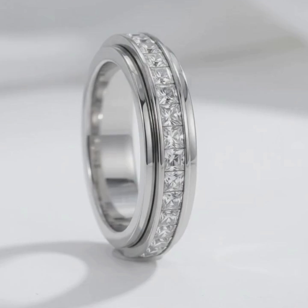 Nova Sky Spinner Ring | Titanium Steel