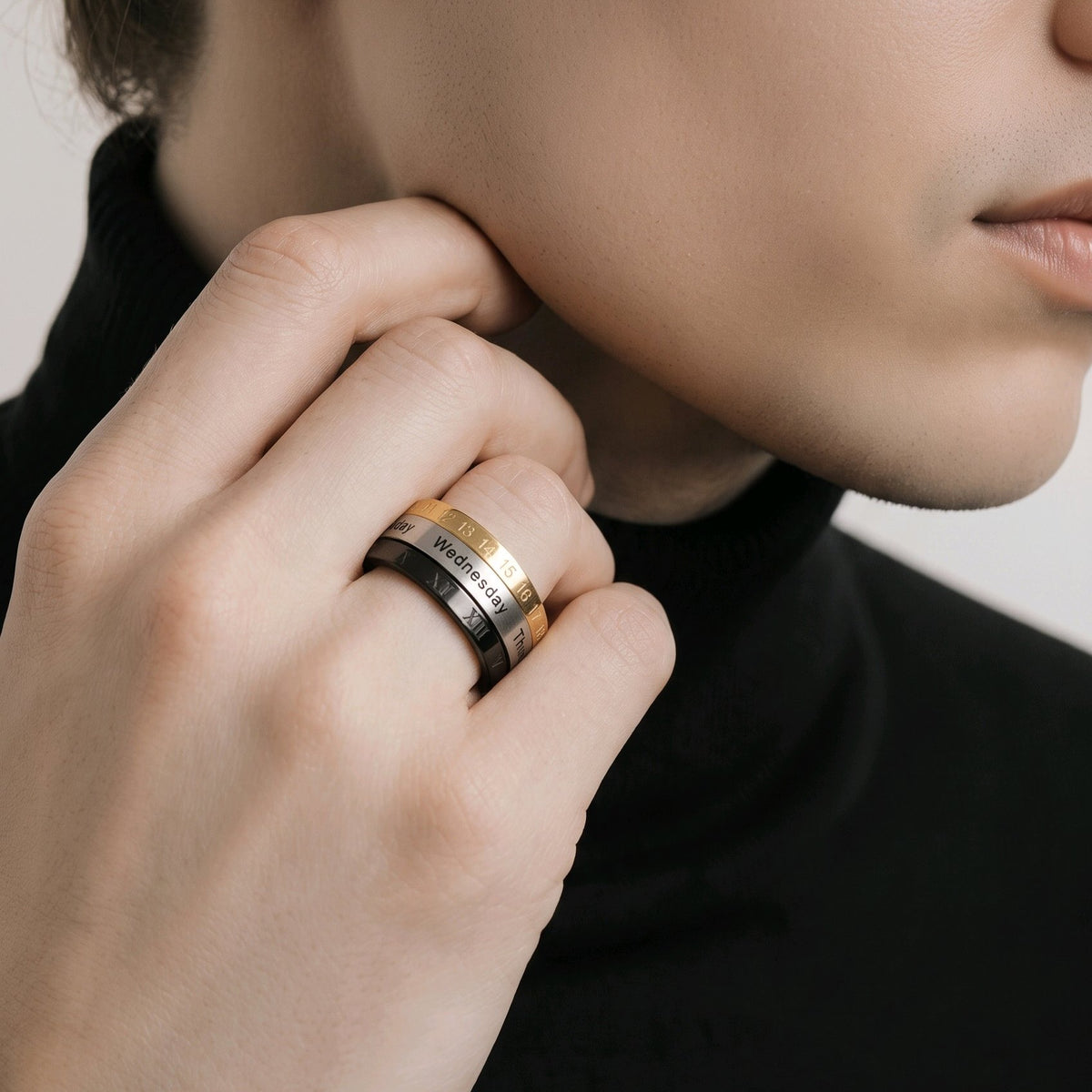 His Memory Lock Spinner Ring