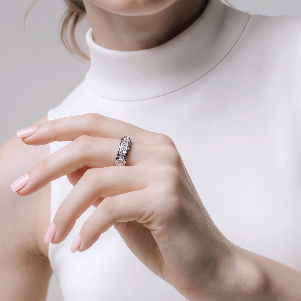 Nova Sky Spinner Ring | Titanium Steel