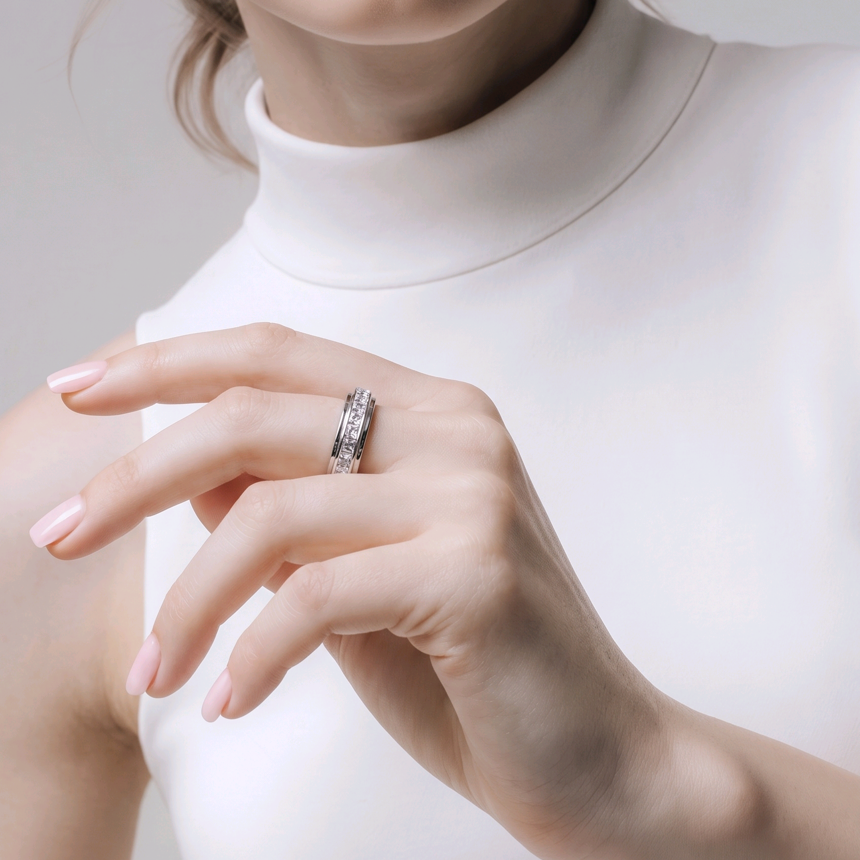 Nova Sky Spinner Ring | Titanium Steel