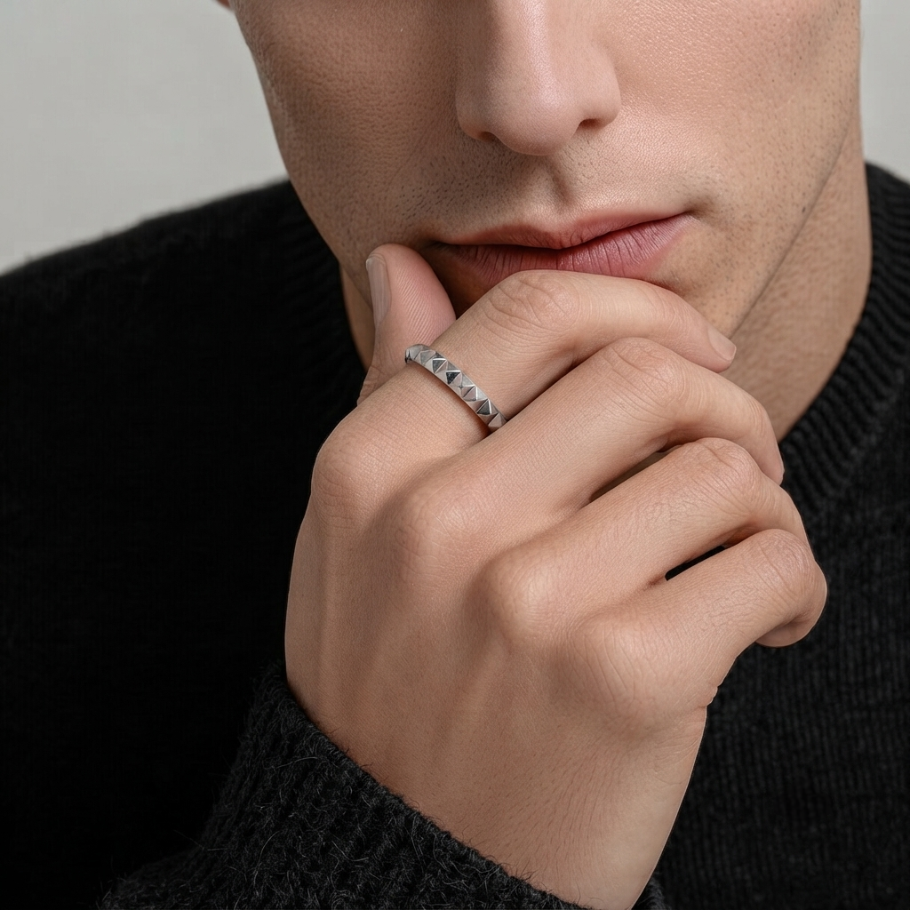Prism Citadel Spinner Ring | Titanium Steel